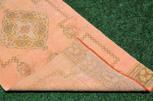 Unique Vintage Turkish runner rug for home decor, area rug, Anatolian oushak rug boho rug bedroom rug kitchen rug kilim, 10'9"x2'", 666419