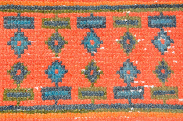 Turkish Handmade Vintage runner rug for home decor, area rug, Anatolian oushak rug boho rug kitchen rug  bathroom rug kilim, 10'9" x 2'9", 666420