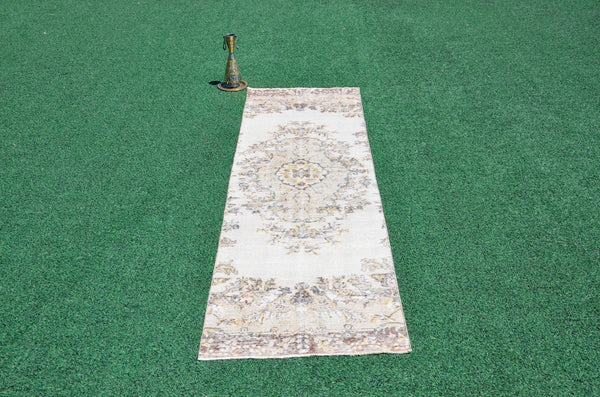 Turkish Handmade Vintage runner rug for home decor, area rug, Anatolian oushak rug boho rug kitchen rug  bathroom rug kilim, 10'2" x 3'1", 666429