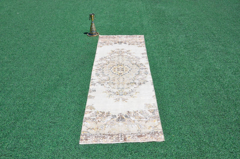Turkish Handmade Vintage runner rug for home decor, area rug, Anatolian oushak rug boho rug kitchen rug  bathroom rug kilim, 10'2" x 3'1", 666429