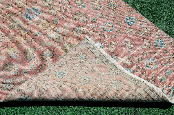 Natural oushak Turkish rug for home decor, Vintage rug, area rug boho rug bedroom rug kitchen rug bathroom rug kilim rugs handmade, rugs 3x8, 666392