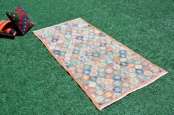 Natural oushak Turkish rug for home decor, Vintage rug, area rug boho rug bedroom rug kitchen rug bathroom rug kilim rugs handmade, rugs 3x6, 666393