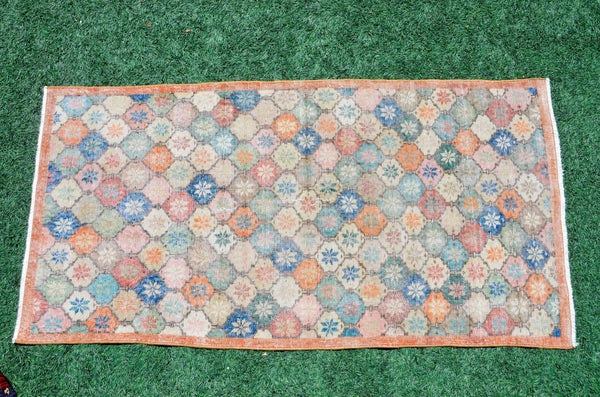 Natural oushak Turkish rug for home decor, Vintage rug, area rug boho rug bedroom rug kitchen rug bathroom rug kilim rugs handmade, rugs 3x6, 666393