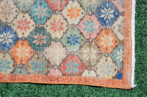 Natural oushak Turkish rug for home decor, Vintage rug, area rug boho rug bedroom rug kitchen rug bathroom rug kilim rugs handmade, rugs 3x6, 666393