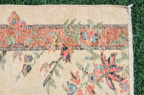 Natural oushak Turkish rug for home decor, Vintage rug, area rug boho rug bedroom rug kitchen rug bathroom rug kilim rugs handmade, rugs 3x6, 666394