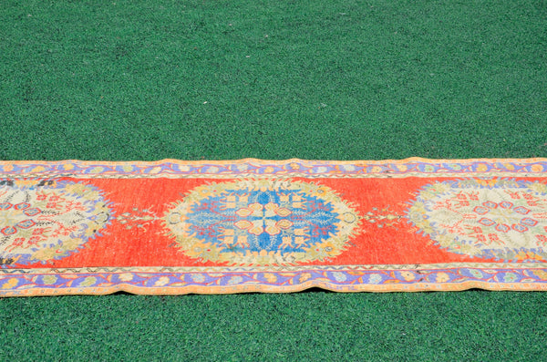 Unique Vintage Turkish runner rug for home decor, area rug, Anatolian oushak rug boho rug bedroom rug kitchen rug kilim, 11'7"x3'2", 666422