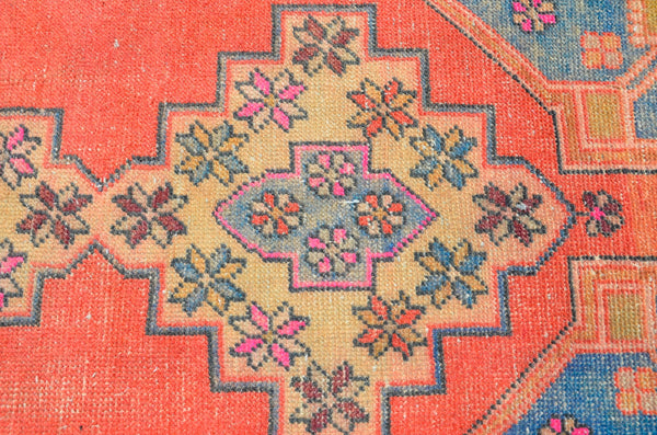 Turkish Handmade Vintage runner rug for home decor, area rug, Anatolian oushak rug boho rug kitchen rug  bathroom rug kilim, 8'7" x 2'8", 666430