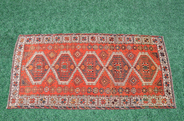 Turkish Natural oushak rug for home decor, Vintage rug, area rug boho rug bedroom rug kitchen rug bathroom rug kilim rugs handmade, rugs 4x8, 666311