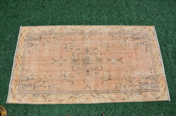 Oushak Natural Turkish rug for home decor, Vintage rug, area rug boho rug bedroom rug kitchen rug bathroom rug kilim rugs handmade, rugs 4x7, 666316