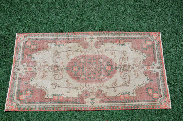 Handmade Natural oushak Turkish rug for home decor, Vintage rug, area rug boho rug bedroom rug kitchen rug bathroom rug kilim rugs, rugs 4x7, 666318