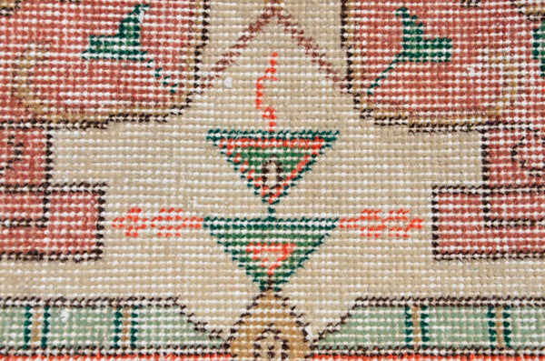 Handmade Natural oushak Turkish rug for home decor, Vintage rug, area rug boho rug bedroom rug kitchen rug bathroom rug kilim rugs, rugs 4x7, 666318
