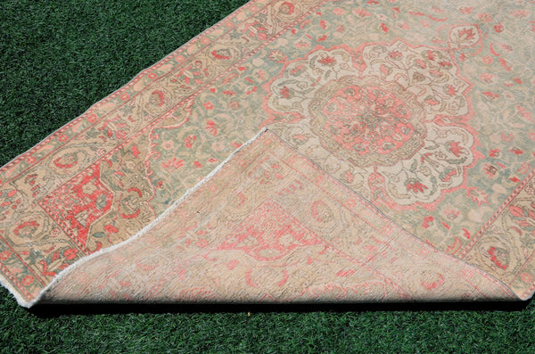 Handmade Natural oushak Turkish rug for home decor, Vintage rug, area rug boho rug bedroom rug kitchen rug bathroom rug kilim rugs, rugs 4x6, 666321