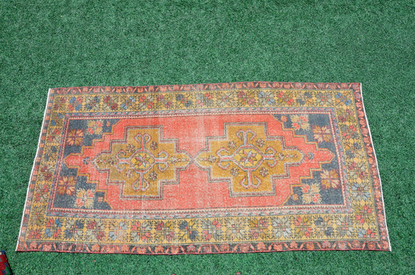 Natural oushak Turkish rug for home decor, Vintage rug, area rug boho rug bedroom rug kitchen rug bathroom rug kilim rugs handmade, rugs 4x8, 666323