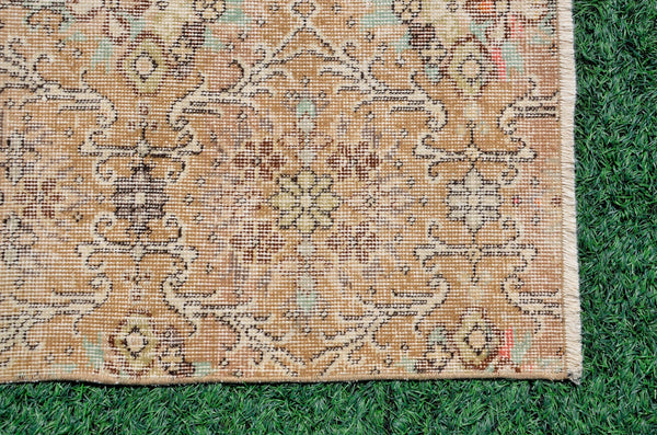 Handmade Natural oushak Turkish rug for home decor, Vintage rug, area rug boho rug bedroom rug kitchen rug bathroom rug kilim rugs, rugs 4x7, 666326