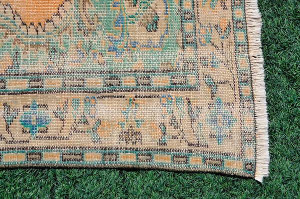 Oushak Natural Turkish rug for home decor, Vintage rug, area rug boho rug bedroom rug kitchen rug bathroom rug kilim rugs handmade, rugs 5x8, 666331
