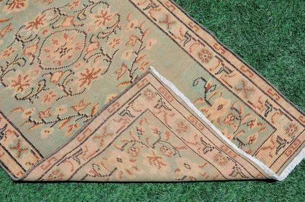 Handmade Natural oushak Turkish rug for home decor, Vintage rug, area rug boho rug bedroom rug kitchen rug bathroom rug kilim rugs, rugs 3x6, 666335