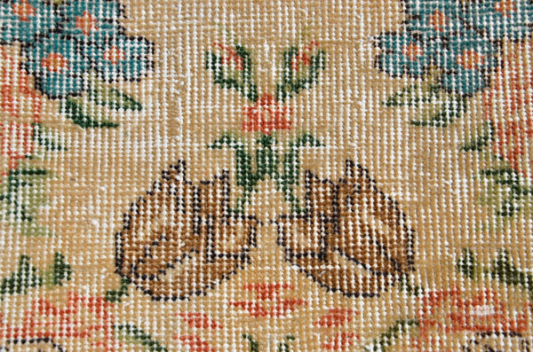 Unique Natural oushak Turkish rug for home decor, Vintage rug, area rug boho rug bedroom rug kitchen rug kilim rugs handmade, rugs 5x8, 666336