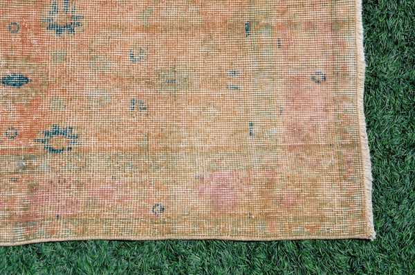 Handmade Natural oushak Turkish rug for home decor, Vintage rug, area rug boho rug bedroom rug kitchen rug bathroom rug kilim rugs, rugs 3x7, 666342