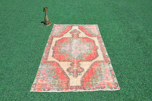 Unique Natural oushak Turkish rug for home decor, Vintage rug, area rug boho rug bedroom rug kitchen rug kilim rugs handmade, rugs 4x7, 666350