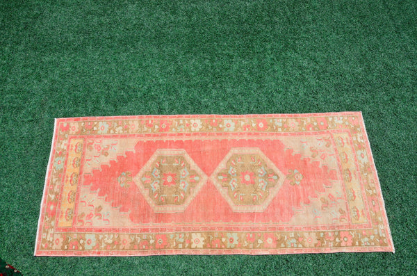 Oushak Natural Turkish rug for home decor, Vintage rug, area rug boho rug bedroom rug kitchen rug bathroom rug kilim rugs handmade, rugs 3x8, 666352