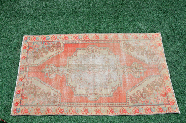 Turkish Natural oushak rug for home decor, Vintage rug, area rug boho rug bedroom rug kitchen rug bathroom rug kilim rugs handmade, rugs 5x8, 666353