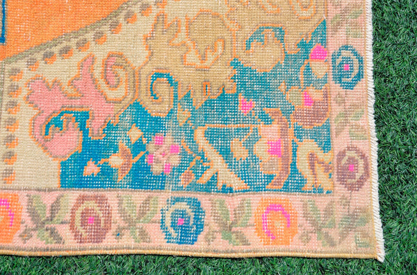 Turkish Natural oushak rug for home decor, Vintage rug, area rug boho rug bedroom rug kitchen rug bathroom rug kilim rugs handmade, rugs 4x7, 666354