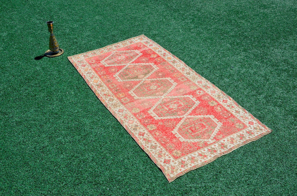 Handmade Natural oushak Turkish rug for home decor, Vintage rug, area rug boho rug bedroom rug kitchen rug bathroom rug kilim rugs, rugs 4x8, 666357
