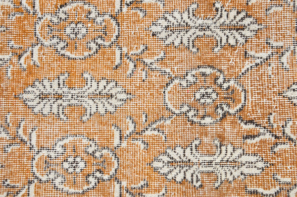 Turkish Natural oushak rug for home decor, Vintage rug, area rug boho rug bedroom rug kitchen rug bathroom rug kilim rugs handmade, rugs 3x7, 666359