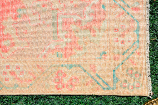 Handmade Natural oushak Turkish rug for home decor, Vintage rug, area rug boho rug bedroom rug kitchen rug bathroom rug kilim rugs, rugs 4x8, 666361