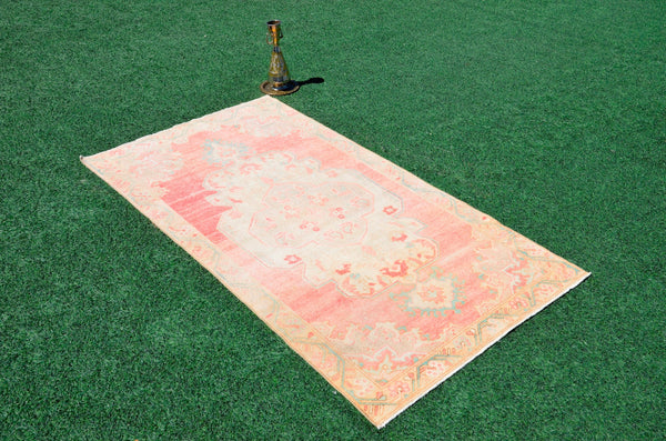Handmade Natural oushak Turkish rug for home decor, Vintage rug, area rug boho rug bedroom rug kitchen rug bathroom rug kilim rugs, rugs 4x8, 666361