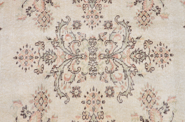 Handmade Natural oushak Turkish rug for home decor, Vintage rug, area rug boho rug bedroom rug kitchen rug bathroom rug kilim rugs, rugs 4x7, 666366
