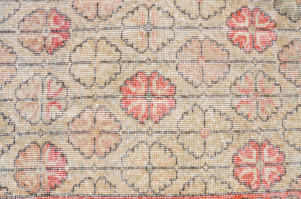 Handmade Natural oushak Turkish rug for home decor, Vintage rug, area rug boho rug bedroom rug kitchen rug bathroom rug kilim rugs, rugs 3x6, 666372