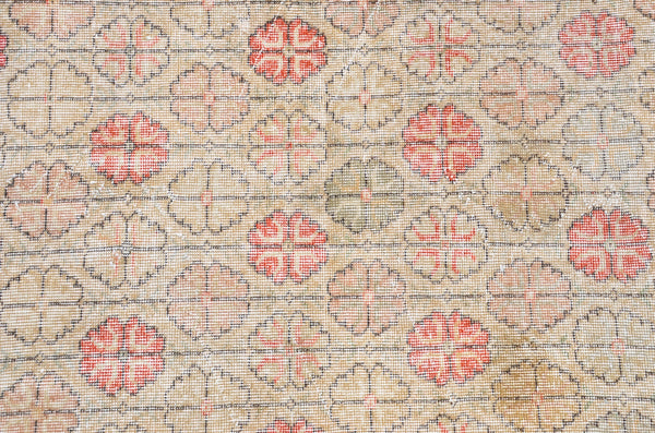 Handmade Natural oushak Turkish rug for home decor, Vintage rug, area rug boho rug bedroom rug kitchen rug bathroom rug kilim rugs, rugs 3x6, 666372
