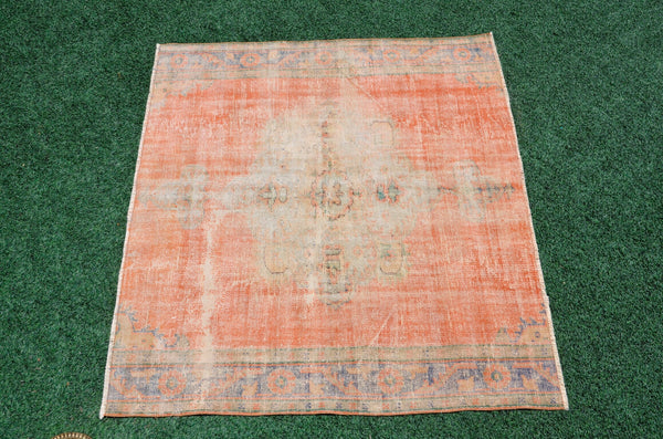 Anatolian Natural Turkish rug for home decor, Vintage rug, area rug boho bedroom rug kitchen rug bathroom rug kilim rugs handmade, rugs 6x6, 666373