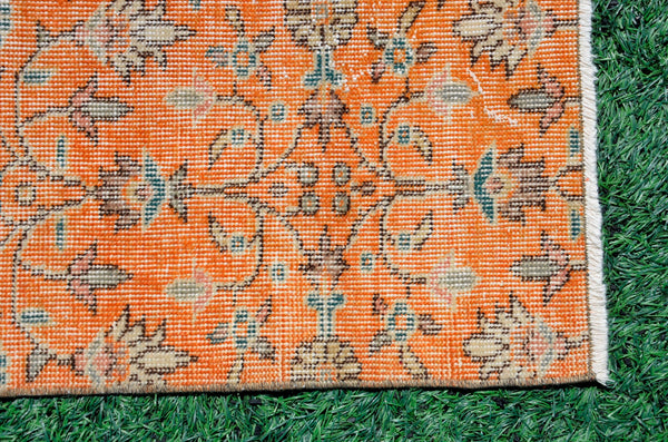 Handmade Natural oushak Turkish rug for home decor, Vintage rug, area rug boho rug bedroom rug kitchen rug bathroom rug kilim rugs, rugs 3x6, 666382