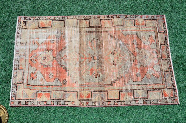 Anatolian Natural Turkish rug for home decor, Vintage rug, area rug boho bedroom rug kitchen rug bathroom rug kilim rugs handmade, rugs 3x5, 666383