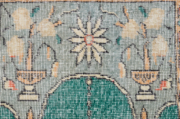Small area Handmade Turkish Vintage rug for home decor, bathroom rug, area rug oushak rug boho rug kitchen rug  kilim rug door mat, rugs 2x5, 666460