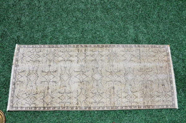 Small area Handmade Turkish Vintage rug for home decor, bathroom rug, area rug oushak rug boho rug kitchen rug  kilim rug door mat, rugs 2x6, 666462